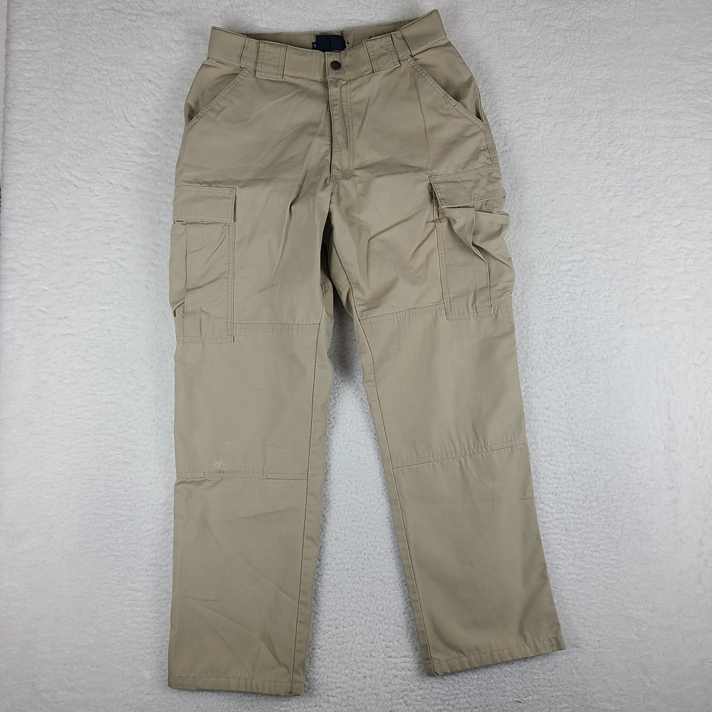 5.11 Tactical Cargo Pants Mens Medium Waist 31 1/2 - 35 Beige Straight TAC-105C*